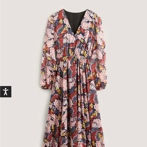 NWT Boden Metalic Pattern Maxi Dress